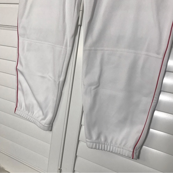 New Under Armour Softball Baseball Cropped Pants Size XL White Red Unisex - Picture 3 of 8